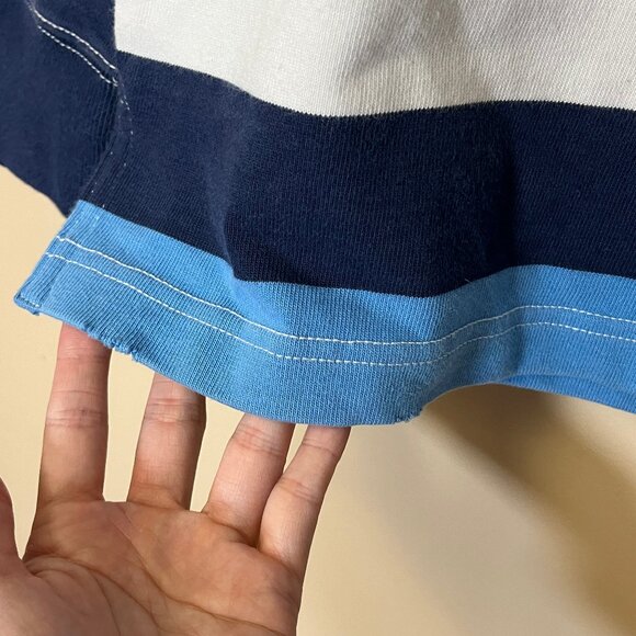 Ralph Lauren Rugby Crest Patch Striped Long Sleeve Shirt - Men's Size S - Blue - Picture 9 of 15